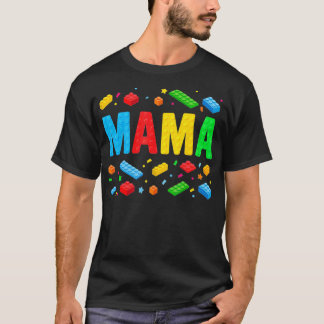 Mama Master Builder Bouwstenen blokken Grappig M T-shirt