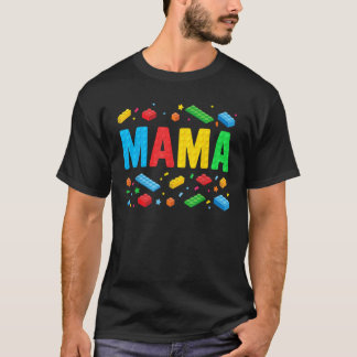 Mama Master Builder Bouwstenen blokken Grappig M T-shirt
