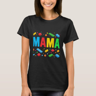 Mama Master Builder Bouwstenen blokken Grappig M T-shirt