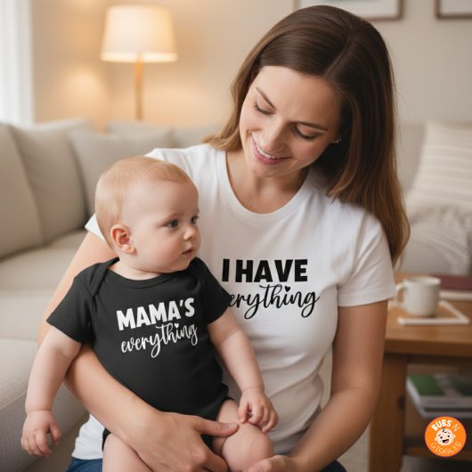 Mama & Me bijpassend "Mama's Alles" Pasgeborene Romper