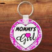 mama meisje. Roze Sleutelhanger (Voorkant)