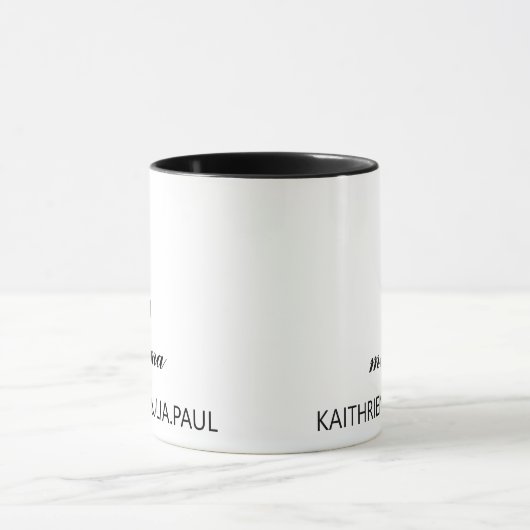 Mama met aangepaste Kinder naam Moederdag Elegant Mok (Midden)