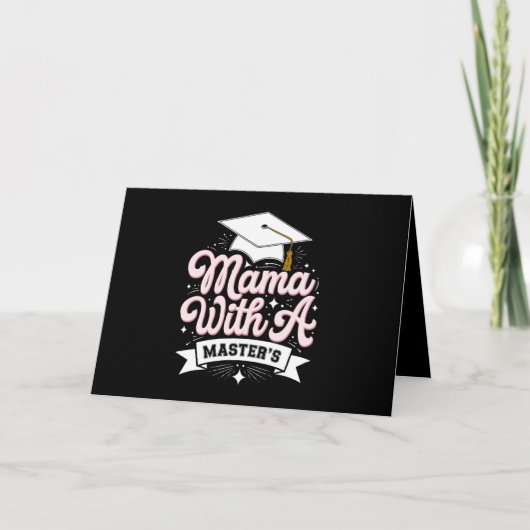 Mama met een Master's Degree Afstuderen Mama Bedankkaart (Voorkant)