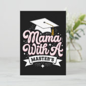 Mama met een Master's Degree Afstuderen Mama Kaart (Staand voorkant)