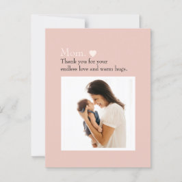 "Mama" met Hart & Aangepaste Bericht - Briefkaart