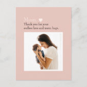 "Mama" met Hart & Aangepaste Bericht - Briefkaart (Voorkant)