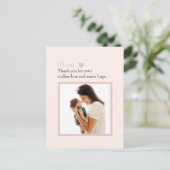 "Mama" met Hart & Aangepaste Bericht - Briefkaart (Staand voorkant)