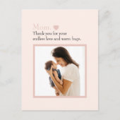 "Mama" met Hart & Aangepaste Bericht - Briefkaart (Voorkant)