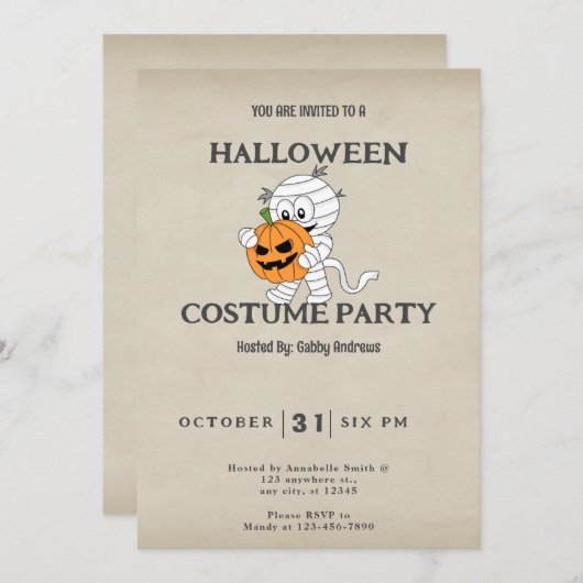 Mama met Jack-O' Lantern Halloween Kaart (Voorkant / Achterkant)