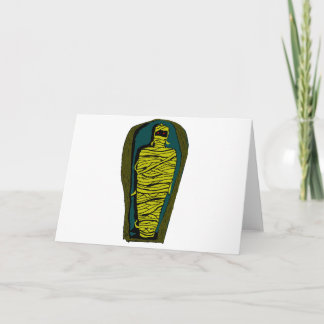 Mama met rode ogen in Egyptische sarcofaag Kaart