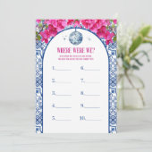 Mama Mia Hen Party Waar waren we Game Kaarten (Staand voorkant)