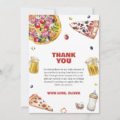 Mama Mia Italian Pizza Beer Pacifier Baby shower Bedankkaart (Voorkant)