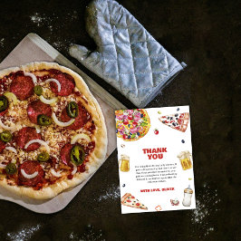 Mama Mia Italian Pizza Beer Pacifier Baby shower Bedankkaart