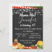 Mama Mia Italy Dinner Party Invitation Kaart (Voorkant)