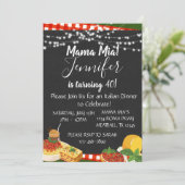 Mama Mia Italy Dinner Party Invitation Kaart (Staand voorkant)