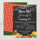 Mama Mia Italy Dinner Party Invitation Kaart (Voorkant / Achterkant)