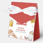 Mama Mia Pizza Beer Pacifier Baby shower Bedankdoosjes (Voorkant)