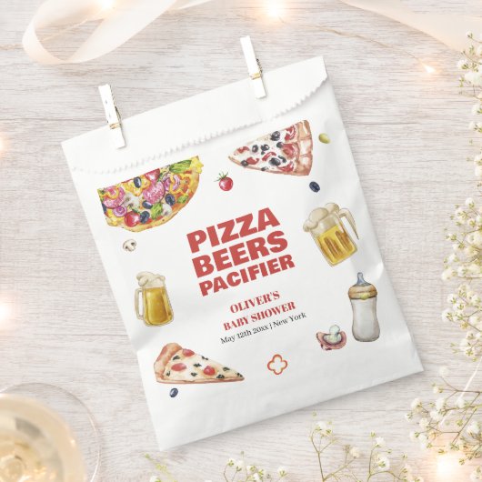 Mama Mia Pizza Beer Pacifier Baby shower Bedankzakje (Geknipt)