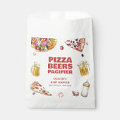 Mama Mia Pizza Beer Pacifier Baby shower Bedankzakje (Voorkant)