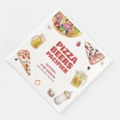 Mama Mia Pizza Beer Pacifier Baby shower Servet (Hoek)