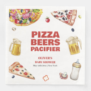 Mama Mia Pizza Beer Pacifier Baby shower Servet