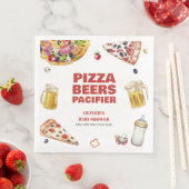 Mama Mia Pizza Beer Pacifier Baby shower Servet (Insitu)