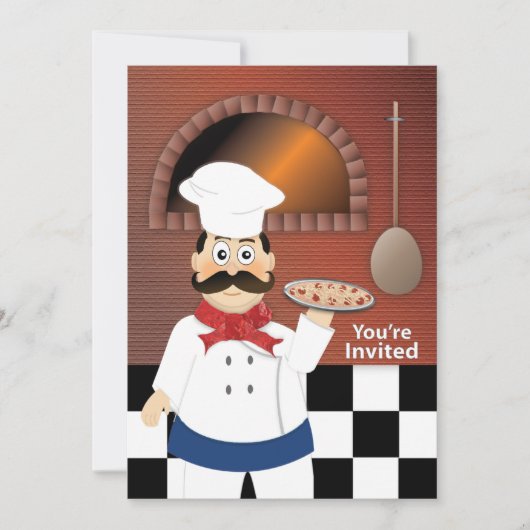 Mama Mia Pizza Fest Chef Making Pizza Kaart (Voorkant)