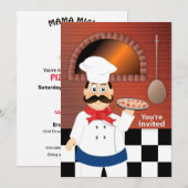 Mama Mia Pizza Fest Chef Making Pizza Kaart (Voorkant / Achterkant)