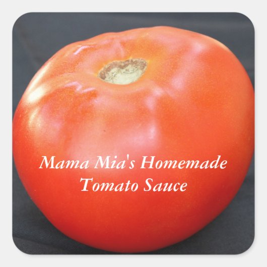 Mama Mia's Zelfgemaakte Tomatensaus  Vierkante Sticker (Voorkant)