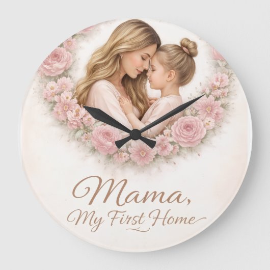 Mama — Mijn eerste thuis | Moeder & dochter bloemm Grote Klok (Voorkant)