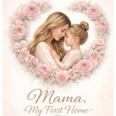 Mama — Mijn eerste thuis | Moeder & dochter bloemm Heupfles