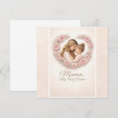 Mama — Mijn eerste thuis | Moeder & dochter bloemm Kaart (Voorkant / Achterkant)