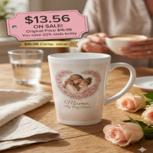 Mama — Mijn eerste thuis   Moeder & dochter bloemm Latte Mok