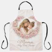 Mama — Mijn eerste thuis | Moeder & dochter bloemm Schort (Voorkant)