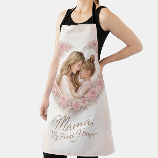 Mama — Mijn eerste thuis | Moeder & dochter bloemm Schort (Insitu)