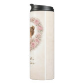 Mama — Mijn eerste thuis | Moeder & dochter bloemm Thermosbeker (Geroteerd rechts)