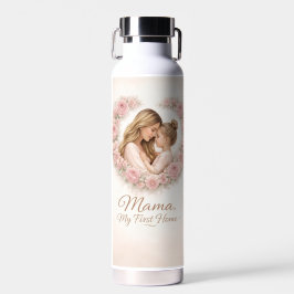 Mama — Mijn eerste thuis | Moeder & dochter bloemm Waterfles