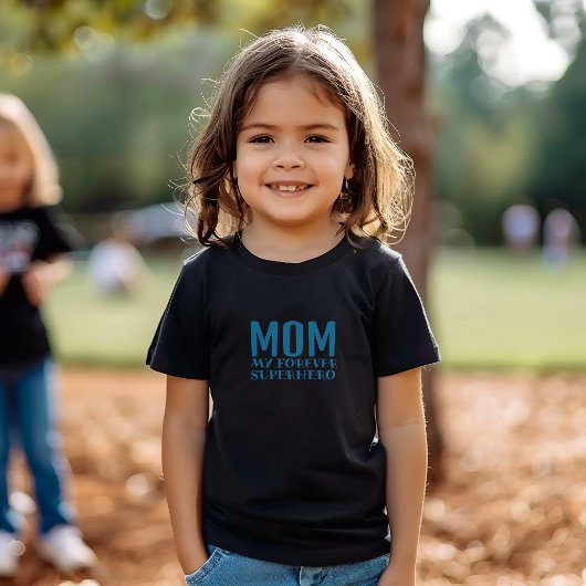 Mama mijn voor altijd superheld blauw turquoise