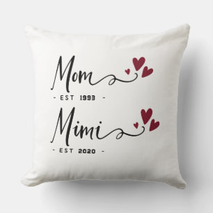 Mama Mimi EST. Moederdag cadeau voor mama personal Kussen
