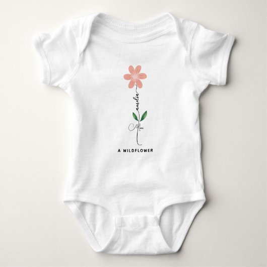 Mama mini matching Custom Wildflower Romper (Voorkant)