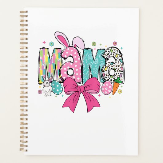Mama Mini Pasen Matching Mama Bunny Pasen Dag T- Planner (Voorkant)