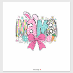 Mama Mini Pasen Matching Mama Bunny Pasen Dag T- Sticker