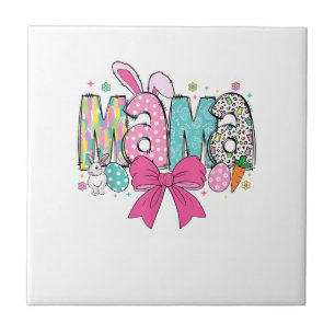 Mama Mini Pasen Matching Mama Bunny Pasen Dag T- Tegeltje