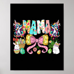 Mama Mini Pasen Matching Mama Konijn Pasen Dag Poster