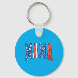 Mama Mini Schattig 4 juli Moeder Kinderen Amerikaa Sleutelhanger