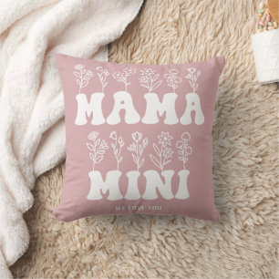 Mama Mini We Love You Custom Moederdag Kussen