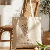 Mama | Minimal Chic Schrift en Bloem Tote Tas 