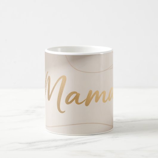 Mama Minimal Luxe Schrift Ontwerp Koffiemok (Center)