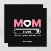 Mama Mode de hele dag door Moederdag Kaart (Voorkant / Achterkant)