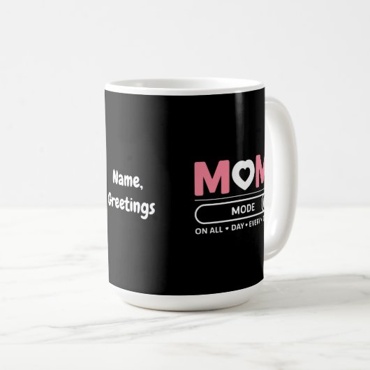 Mama Mode de hele dag door Moederdag Koffiemok (Voorkant rechts)